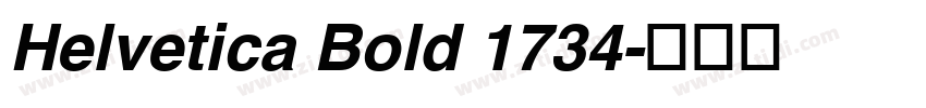 Helvetica Bold 1734字体转换